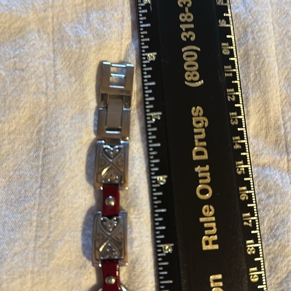Brighton “Bismark” Dark Red & Silver Watch- Needs Battery- Beautiful Watch w/Tin main image 11